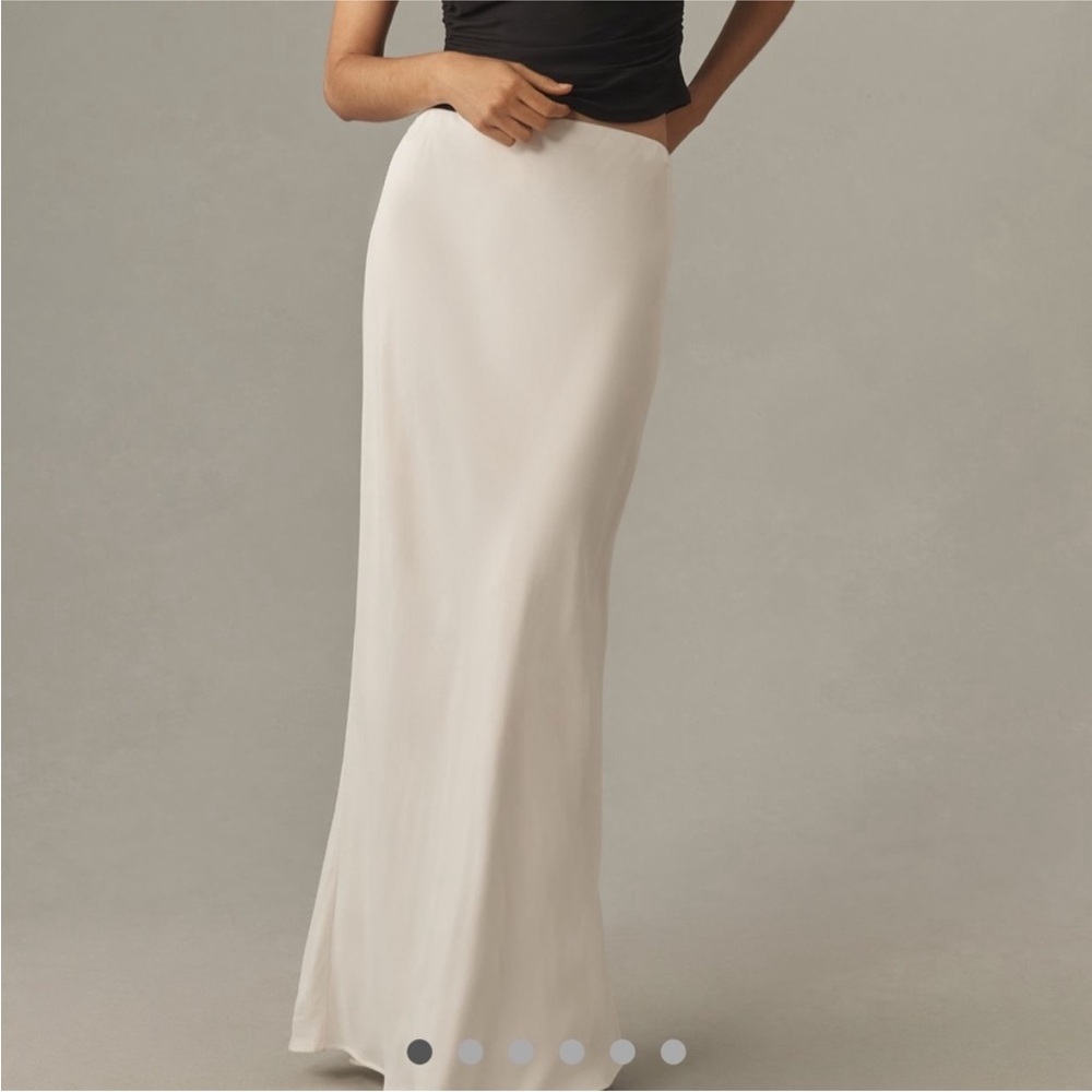 Anthropologie Tilda Maxi Skirt White